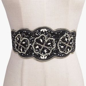 Wide beaded belt